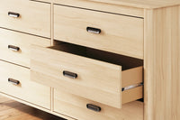 Cabinella Six Drawer Dresser;Tan
