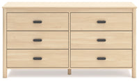 Cabinella Six Drawer Dresser;Tan