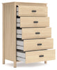 Cabinella Five Drawer Chest;Tan