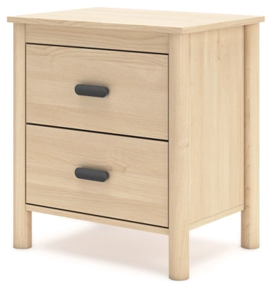 Cabinella Two Drawer Night Stand;Tan