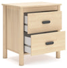Cabinella Two Drawer Night Stand;Tan