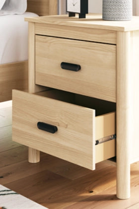 Cabinella Two Drawer Night Stand;Tan