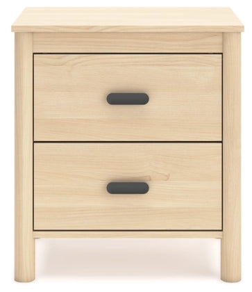 Cabinella Two Drawer Night Stand;Tan