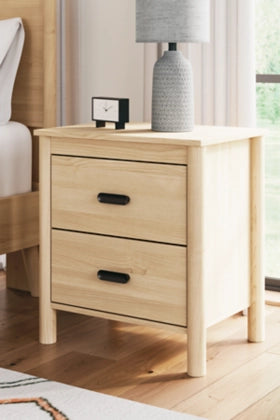 Cabinella Two Drawer Night Stand;Tan