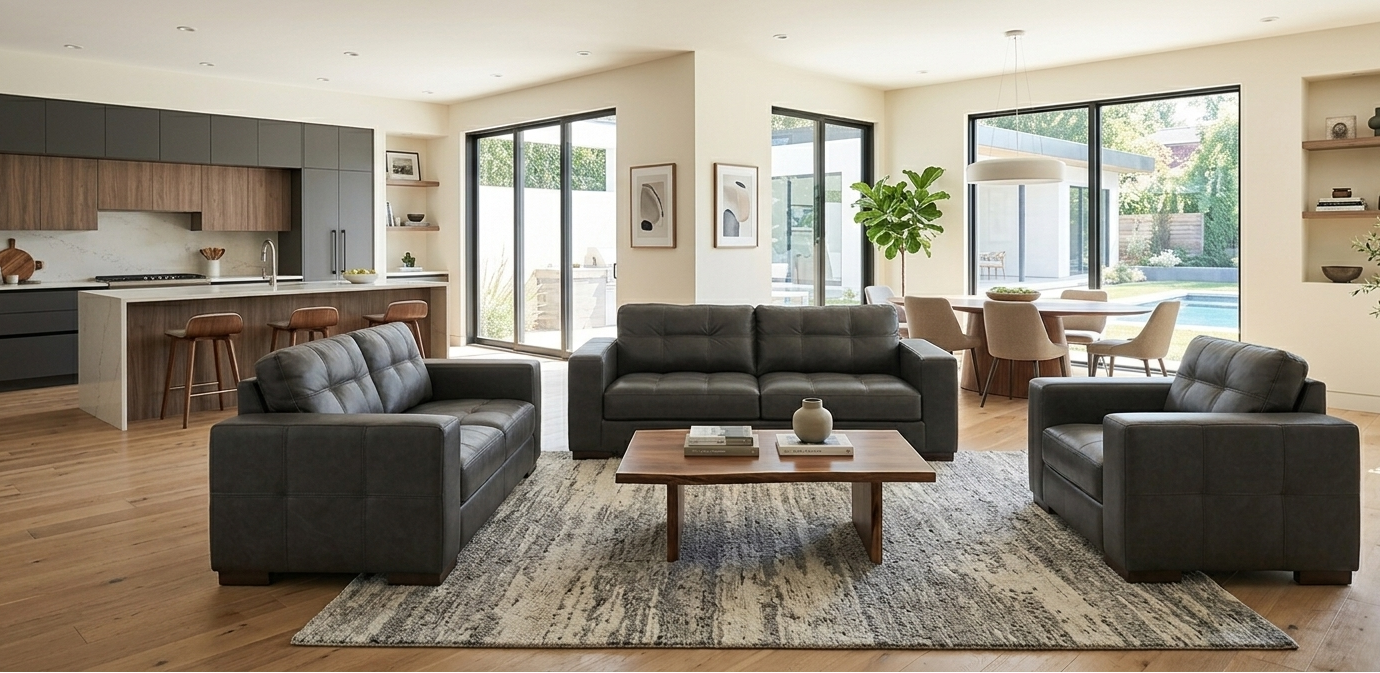 Luigi Sofa Set;Thunder