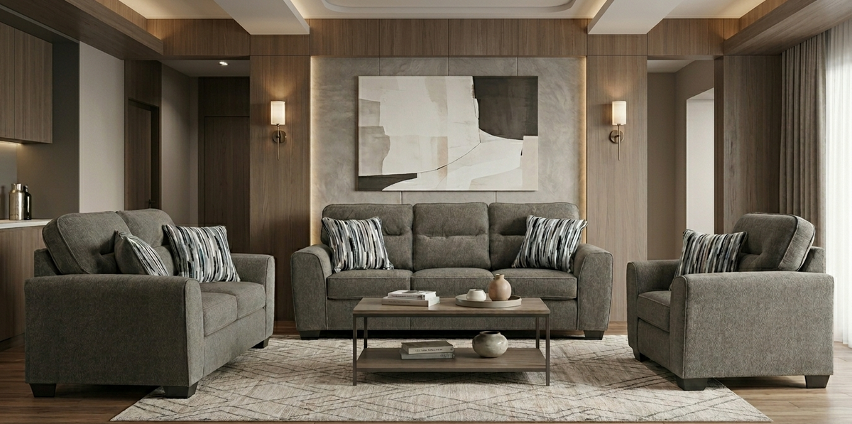 Olten sofa set;Graphite