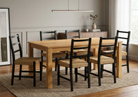 RISTOW DINING TABLE + ISANTI DINING CHAIR