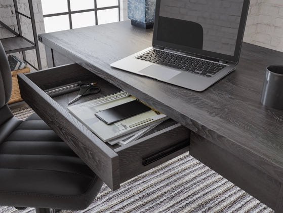 Freedan Home Office Desk; Grayish Brown