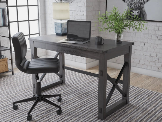 Freedan Home Office Desk; Grayish Brown