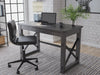 Freedan Home Office Desk; Grayish Brown