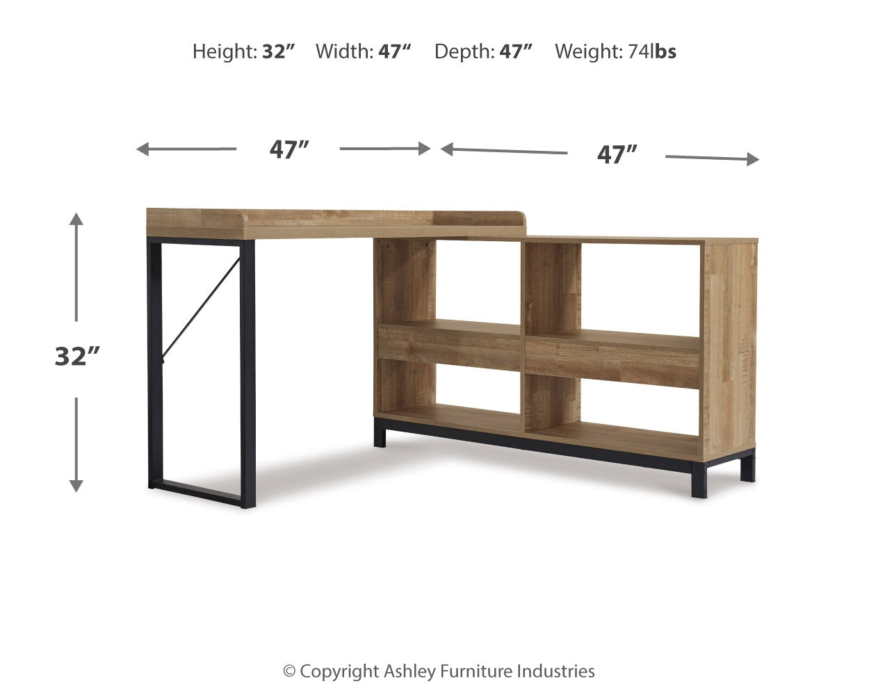 Gerdanet Home Office L-Desk - Ashley Furniture - Brunei