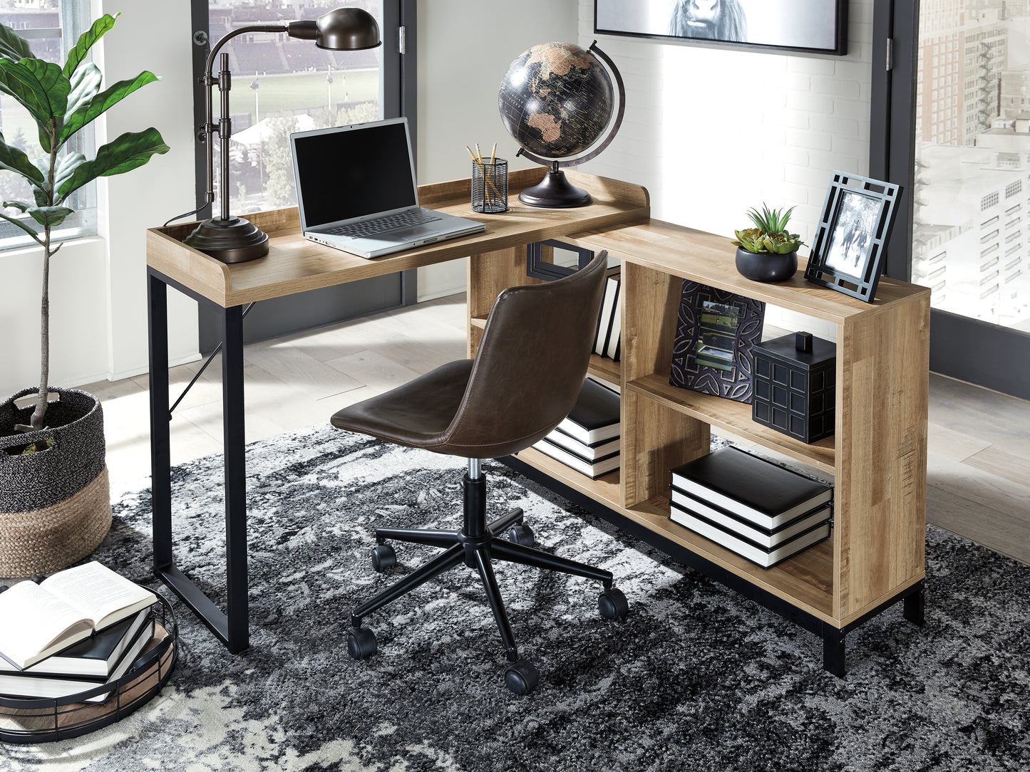 Gerdanet Home Office L-Desk - Ashley Furniture - Brunei