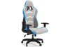 Lynxtyn Swivel Adjustable Height Gaming Chair with LED Lighting; White/Gray