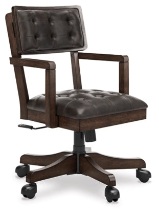 Breckington Home Office Desk Chair; Dark Brown