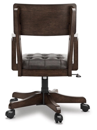 Breckington Home Office Desk Chair; Dark Brown