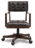 Breckington Home Office Desk Chair; Dark Brown