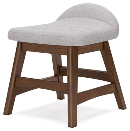 Lyncott Home Office Desk Chair; Light Gray/Brown
