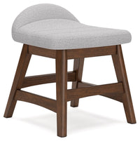 Lyncott Home Office Desk Chair; Light Gray/Brown