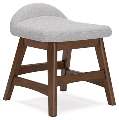 Lyncott Home Office Desk Chair; Light Gray/Brown