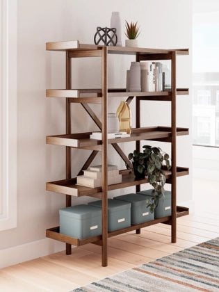 Lyncott Bookcase;Brown