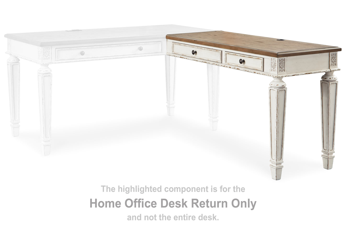 Realyn Home Office Desk Return - Ashley Furniture - Brunei