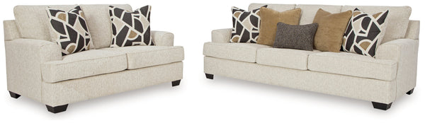 Heartcort Sofa and Loveseat; Quartz