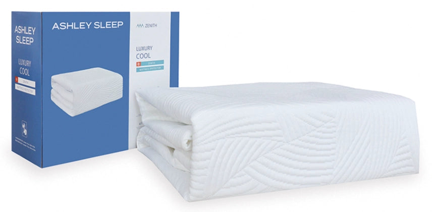 KING MATTRESS PROTECTOR (1 Pcs)-EXTRA  COOLING;WHITE