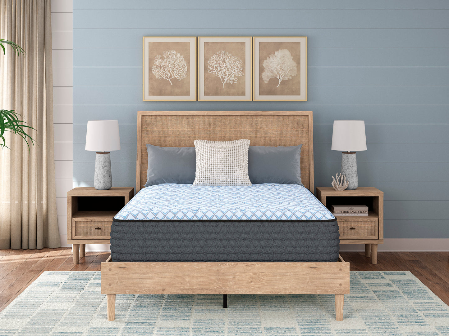 M33131W2 Destin Cove Plush Queen Mattress;Blue