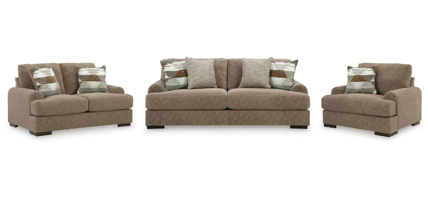 Nolenburg Sofa Set (3+2+1);Pecan