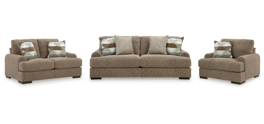 Nolenburg Sofa Set (3+2+1);Pecan