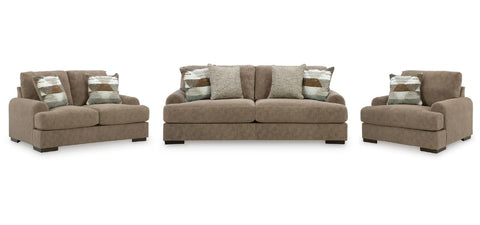 Nolenburg Sofa Set (3+2+1);Pecan