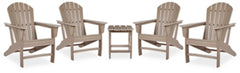 Sundown Treasure 4 Adirondack Chairs and Outdoor End Table