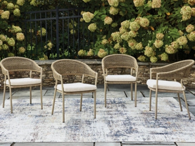 Ocean Park Outdoor Arm Chair with Cushion (Set of 4)