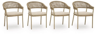 Ocean Park Outdoor Arm Chair with Cushion (Set of 4)