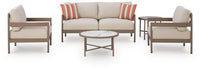 Big Creek Cove Outdoor Love/Chairs/Tables Set (Set of 5)