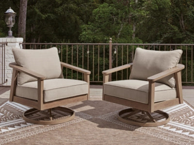 Francis Beach Outdoor Swivel Lounge with Cushion