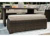 Brook Ranch Outdoor Sofa Sectional/Bench with Cushion (Set of 3)