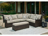 Brook Ranch Outdoor Sofa Sectional/Bench with Cushion (Set of 3)