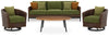 Horizon Hall Outdoor Sofa, 2 Lounge Chairs, Ottoman and Coffee Table