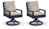 Mabry Shores Outdoor Swivel Chair with Cushion (Set of 2)