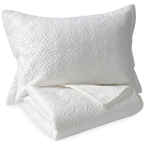 Coverlet King Coverlet Set;White