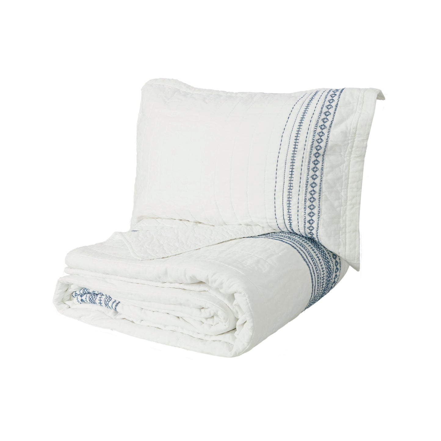 Top of Bed King Coverlet Set;White