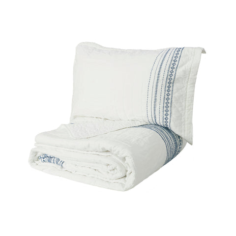 Top of Bed King Coverlet Set;White