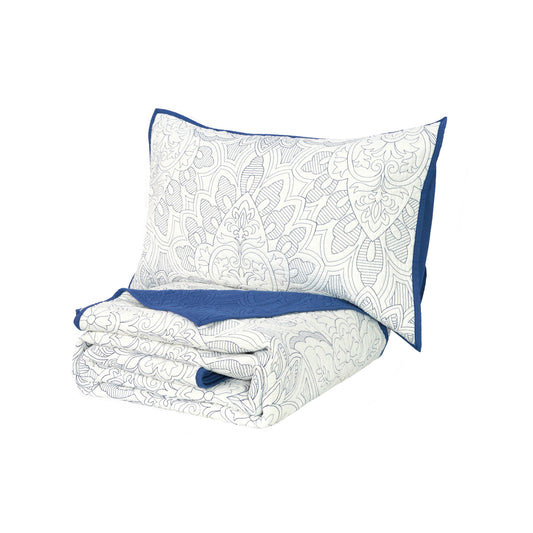 Top of Bed King Coverlet Set;White