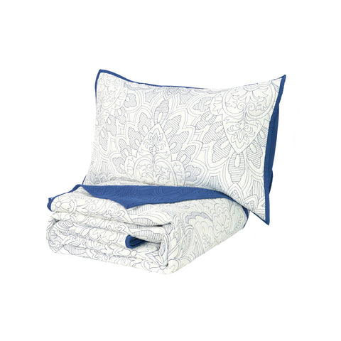 Top of Bed King Coverlet Set;White