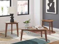 Lyncott Occasional Table Set;Brown