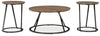 Cassbryn Occasional Table Set (3/CN);Brown/Black