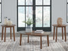 Gordonay Table (Set of 3);Brown