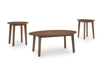 Gordonay Table (Set of 3);Brown