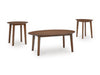 Gordonay Table (Set of 3);Brown